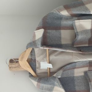 H and M Shacket Jacket Plaid